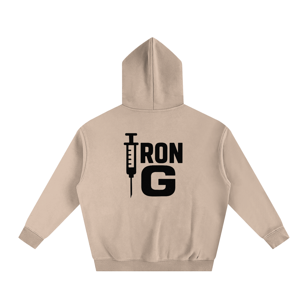 I AM STEROIDS Oversize Hoodie, black letters