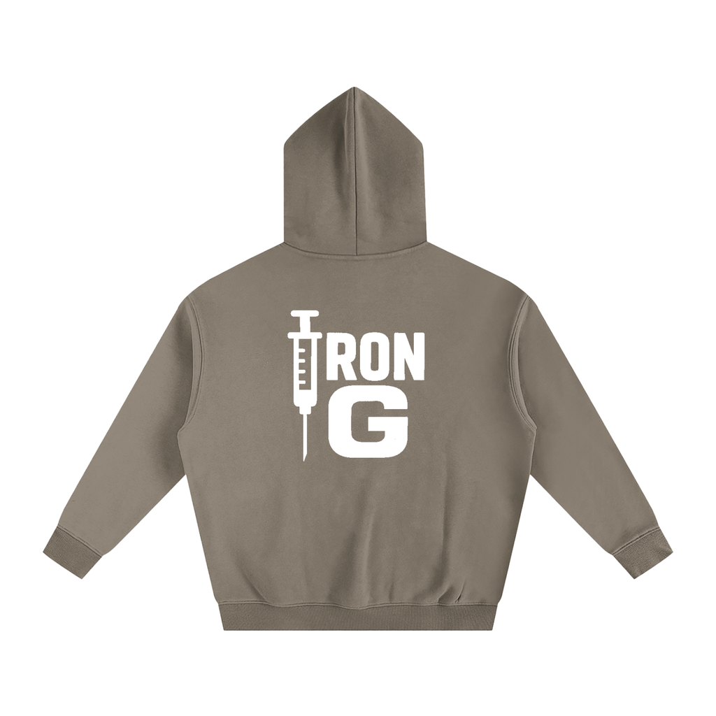 I AM STEROIDS Oversize Hoodie, white letters