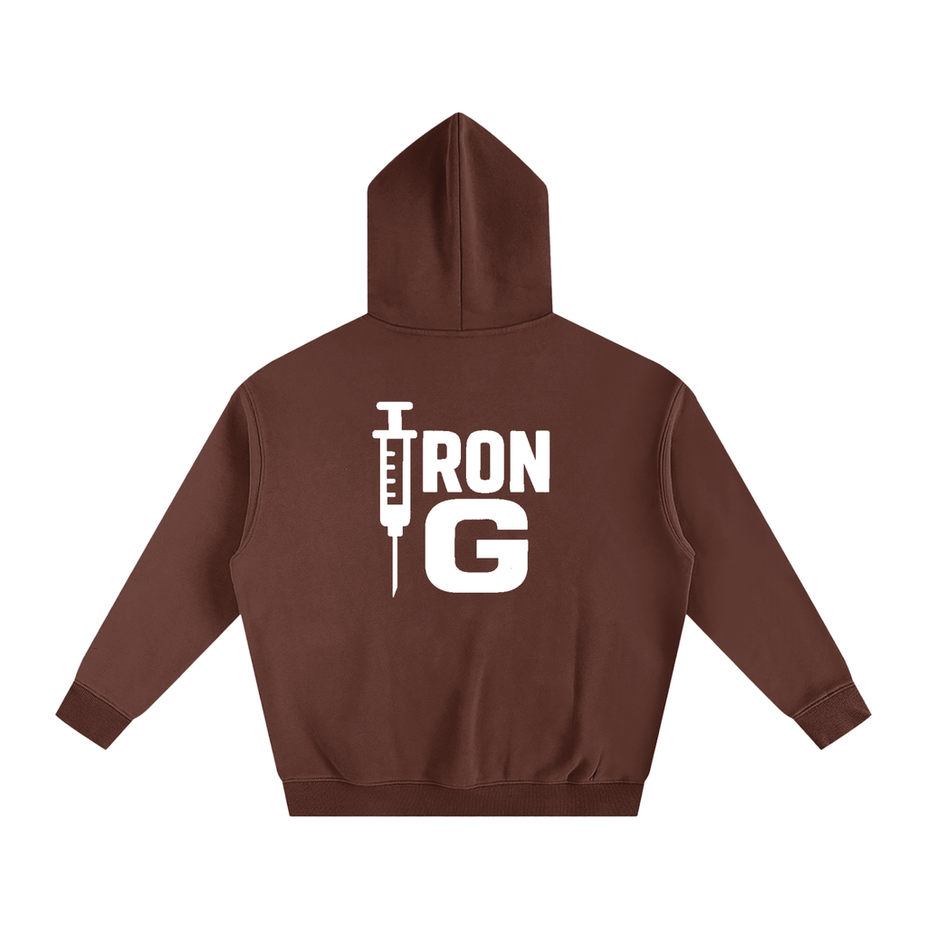 I AM STEROIDS Oversize Hoodie, white letters
